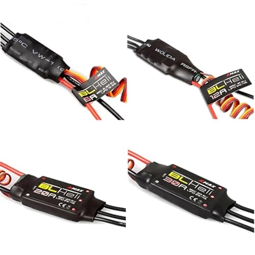 SPARKHOBBY BLHeli Serie 12A / 20A / 30A / 40A / 50A / 60A / 80A Elektronischer Drehzahlregler ESC für RC-Flugzeuge Bürstenlose Drohnenteile (4Stück 12A) von SPARKHOBBY