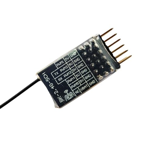 SPARKHOBBY ELRS 2,4G 5CH PWM ExpressLRS Empfänger mit 2,0dBi 2,4G Kupferrohr Antenne PWM/CRSF Protokoll für RC FPV Starrflügler Drohnen (1PC BK ELRS 5CH PWM) von SPARKHOBBY