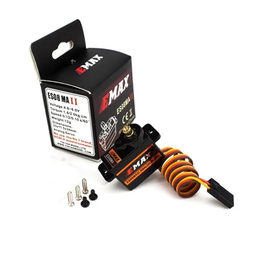 SPARKHOBBY ES08MAII ES08MA Metall Analog Servo 12g mit Getriebe für EMAX Servos für RC Auto Hubschrauber Boot Flugzeug Zubehör Teile (ES08MAII 1PC) von SPARKHOBBY