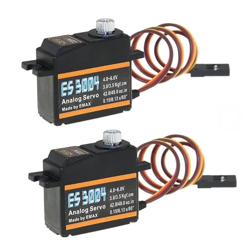 SPARKHOBBY ES3004 Analog-Servo aus Metall, 20 g, wasserdicht, Servo mit Getriebe für EMAX Servo für ferngesteuertes Auto, Hubschrauber, Boot, Flugzeug, Zubehör, 2 Stück von SPARKHOBBY