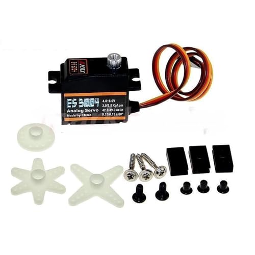 SPARKHOBBY ES3004 Metall-Analog-Servo, 20 g, wasserdicht, Servo mit Getriebe für EMAX Servo für RC Auto, Hubschrauber, Boot, Flugzeug, Teile, Zubehör (ES3004, 1 Stück) von SPARKHOBBY