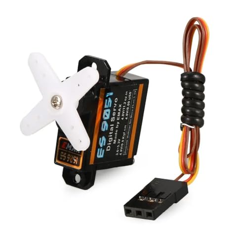 SPARKHOBBY ES9051 Kunststoff Digital Servo 4,1g Wasserdicht Servo mit Getriebe Uesd für RC Auto Hubschrauber Boot Flugzeug Zubehör (ES9051 1PC) von SPARKHOBBY