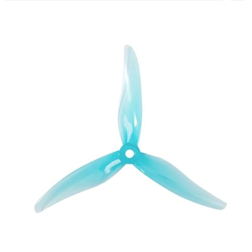 SPARKHOBBY GEMFAN Hurricane 51477 Propeller mit 3 Flügeln, 12,7 cm, CW CCW, Rosa/Schwarz/Blau, geeignet für RC FPV 2205-2306 bürstenlose Motordrohnen (51477 Blau, 2 Paar) von SPARKHOBBY