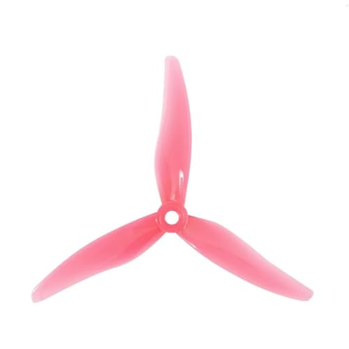 SPARKHOBBY GEMFAN Hurricane 51477 Propeller mit 3 Flügeln, 12,7 cm, CW CCW, Rosa/Schwarz/Blau, geeignet für RC FPV 2205-2306 bürstenlose Motordrohnen (51477 Pink, 2 Paar) von SPARKHOBBY