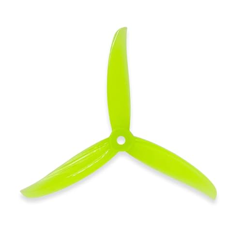 SPARKHOBBY Gemfan Vannystyle Vanover 5136 5.1X3.6X3 3-Blade PC CW CCW Propeller 5 mm Loch für 5 Zoll FPV-Renn- und Freestyle-Drohnen Zubehör (4 Paar, 5136 Gelb) von SPARKHOBBY