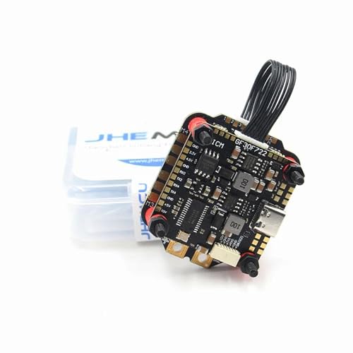 SPARKHOBBY JHEMCU F722 45A Stack GF30F722-ICM 3~8S Lipo Flugsteuerung RuiBet 45A 3~6S Lipo ESC 30x30mm für FPV Quadcopter Freestyle Drohne (F722 mit RuiBet 45A) von SPARKHOBBY