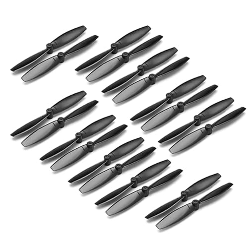 SPARKHOBBY LDARC 65 mm 2-Blatt-Propeller CW CCW 1,0 mm Befestigungsloch für 720 8520 Bürste, kernlose Motor, RC-Drohnen, Quadcopter (Schwarz, 20 Stück, 10PRS) von SPARKHOBBY