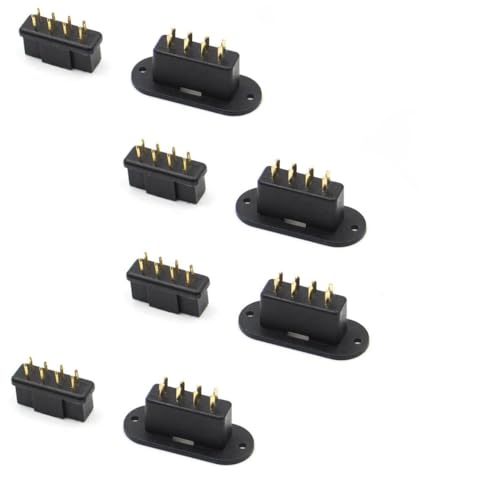 SPARKHOBBY MPX 8 Pin Stecker und Buchse Stecker Stecker Stecker Servo Signal 8 Core Ladegerät Niederstrom Anschluss Adapter für RC Auto Flugzeug Teile (4 Paris Schwarz) von SPARKHOBBY