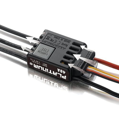 SPARKHOBBY Platinum Pro V4 Brushless ESC 40A für Hobbywing Elektronischer Geschwindigkeitsregler 3-4S Lipo Eingebauter BEC für RC Drohnen (Platino Pro 40A V4) von SPARKHOBBY