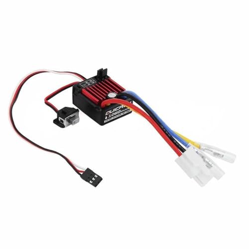 SPARKHOBBY QuicRun 1060 60A Gebürsteter elektronischer Geschwindigkeitsregler für HobbyWing ESC 2-3S Lipo SBEC 6V 3A Wasserdicht Staubdicht für 1:10 Sport (1060 60A XT60-M) von SPARKHOBBY