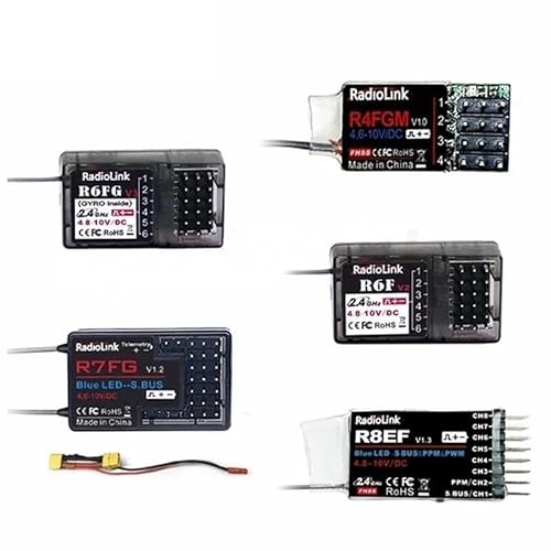 SPARKHOBBY Radiolink R6FG R6F R4FGM R8EF R7FG mit Gyro 2,4 GHz Empfänger verwendet für RC4GS RC6GS T8S T8FB RC Fernbedienung Transmitter (1 Stück R8EF) von SPARKHOBBY