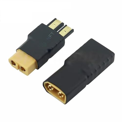 SPARKHOBBY TRX auf XT60 Stecker, Stecker und Buchse, integrierte Konvertierung, Batterieanschlussadapter für RC-Lipo-Batterie, ACCS-Teile (TRX auf XT60, 2 Paar), 4 Stück von SPARKHOBBY