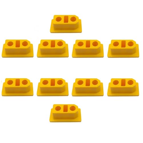 SPARKHOBBY XT90 XT90H XT90I XT90PW Stecker Schutz Staubkappe PVC Schutzhülle Anti-Schmutzkappe Schutz Schale für RC Flugzeuge Drohne DIY (10pcs männlich gelb) von SPARKHOBBY