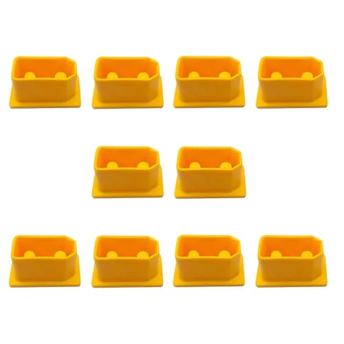 SPARKHOBBY XT90 XT90H XT90I XT90PW Stecker Schutz Staubkappe PVC Schutzhülle Anti-Schmutzkappe Schutz Schale für RC Flugzeuge Drohne DIY (10pcs weiblich gelb) von SPARKHOBBY