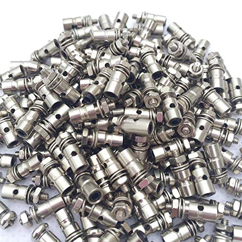 Sparkhobby 20 Stück 1,3 mm, 1,8 mm, 2,1 mm Schubstangenverbinder, Verbindungsstopper, Metall, Schnellversteller, Positionierer, Servo-Anschluss für DIY-RC-Boote, Teil (40 Stück, 1,8 mm Rundkopf) von SPARKHOBBY