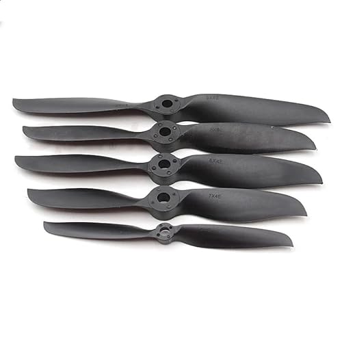 Sparkhobby KMP 6x4E 9x6E 8x6E 12x6E 14x7E Nylon 2-Blade Black Propeller Props Hub Group 8mm Aperture High-Speed for RC Airplane Drones (5PCS 10x6E) von SPARKHOBBY