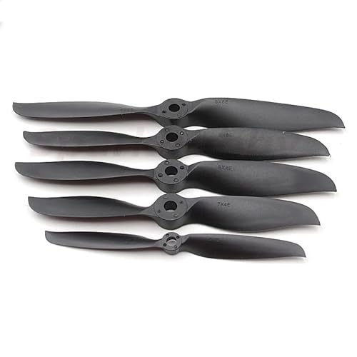 Sparkhobby KMP 6x4E 9x6E 8x6E 12x6E 14x7E Nylon 2-Blade Black Propeller Props Hub Group 8mm Aperture High-Speed for RC Airplane Drones (5PCS 10x6E) von SPARKHOBBY