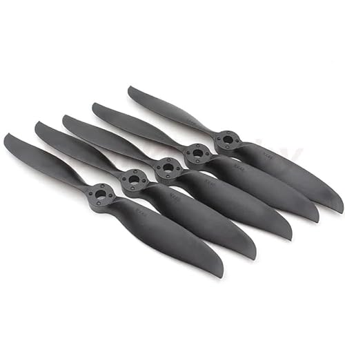 Sparkhobby KMP 6x4E 9x6E 8x6E 12x6E 14x7E Nylon 2-Blade Black Propeller Props Hub Group 8mm Aperture High-Speed for RC Airplane Drones (5PCS 5x5E) von SPARKHOBBY