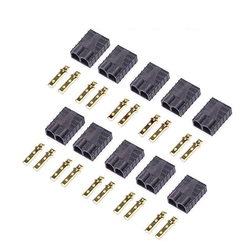 Vergoldeter männlicher weiblicher Anschlussstecker 100A/150A Hochstromstecker mit Abdeckschale für RC TRX MAXX REVO Lipo Batterie (TRX-F 10PCS) von SPARKHOBBY