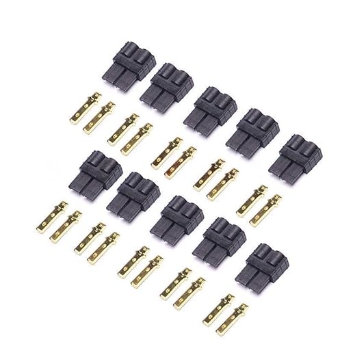 Vergoldeter männlicher weiblicher Anschlussstecker 100A/150A Hochstromstecker mit Abdeckschale für RC TRX MAXX REVO Lipo Batterie (TRX-M 10PCS) von SPARKHOBBY