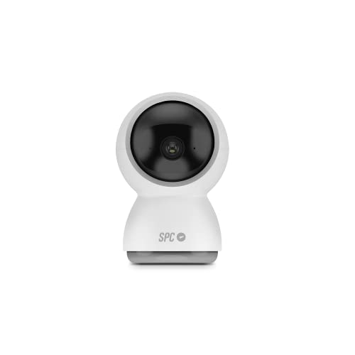 SPC Lares 360 – Intelligente Überwachungskamera für den Innenbereich mit 360° Kopf, Personenüberwachung, Bewegungserkennung, Nachtsicht, bidirektionales Audio und geringe Größe von SPC