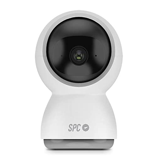 SPC Lares 360 – Intelligente Überwachungskamera für den Innenbereich mit 360° Kopf, Personenüberwachung, Bewegungserkennung, Nachtsicht, bidirektionales Audio und geringe Größe von SPC