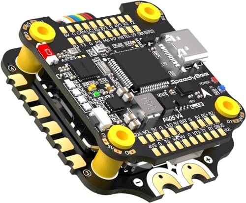 SPEEDY BEE F405 V4 60A Flugsteuerungs-Stack: 30x30 Stack mit 4in1 60A ESC-Platine, Drahtlose Betaflight-Konfiguration, Blackbox, Barometer für FPV von SPEEDY BEE