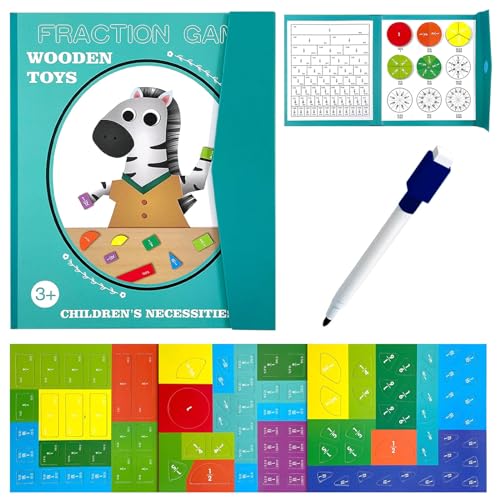 SPERMUOY Bruchrechnen montessori Material,Bruchrechnen Material Bruchrechnen Spiel Magnetische,Bruchrechenteile Math Manipulatives, Brüche Magnetisch für Vorschule und Grundschule von SPERMUOY