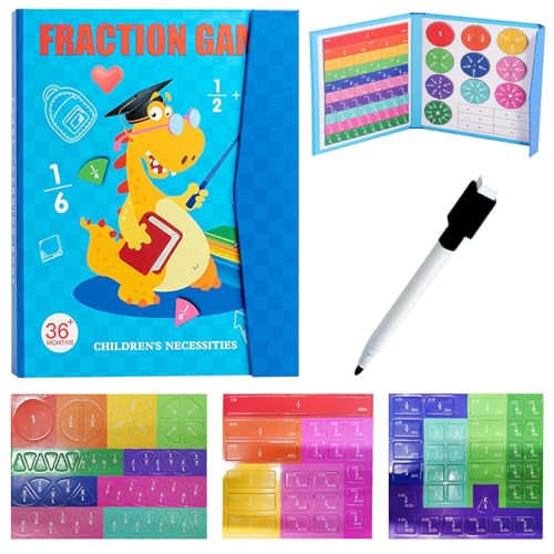 SPERMUOY Brüche Lernen Magnet,bruchrechnen Material Bruchrechnen Montessori Material Mathematik Spiele Einschulung Geschenk Zahlen Lernen für Kinder von SPERMUOY