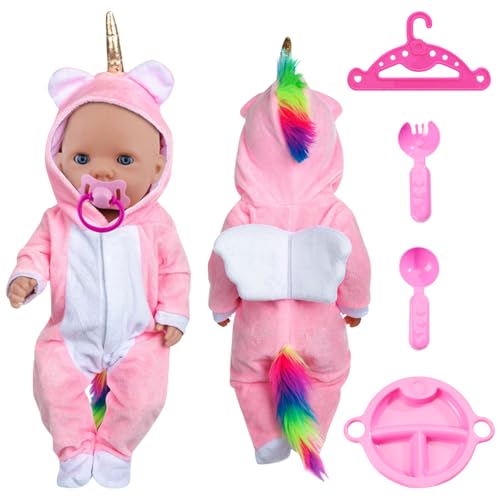 SPERMUOY Puppenkleidung 43 cm Kleidung Bekleidung Outfits für Babypuppen Puppenkleidung Puppenzubehör,Puppenkleidung 35-43 cm Puppenkleider Set Puppenzubehör-(Keine Puppe) von SPERMUOY