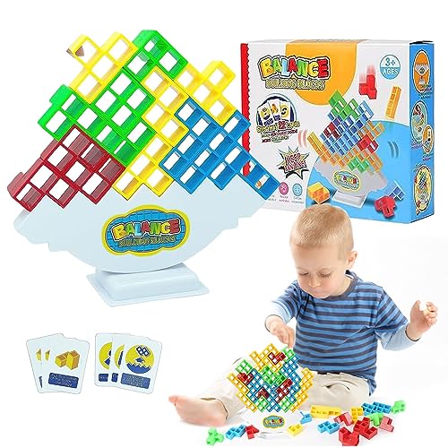 SPERMUOY Tetra Tower Spiel bausteine balancespiel,Balance Spielzeug Tower Game,Balance Tower Building Blocks Game,Lustige stapelspiel für Jungen und Mädchen von SPERMUOY