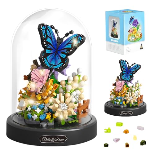 SPERMUOY Bausteine Blume,Klemmbausteine Blumen Künstliche Blumen Bausatz DIY Bauspielzeugsets Bouquet Baustein mit Staubdichte Kuppel Und Sockel,Blume-n Bausteine Set SPERMUOY Bausteine Blume,Klemmbausteine Blumen Künstliche Blumen Bausatz DIY Bauspielzeugsets Bouquet Baustein mit Staubdichte Kuppel Und Sockel,Blume-n Bausteine Set von SPERMUOY