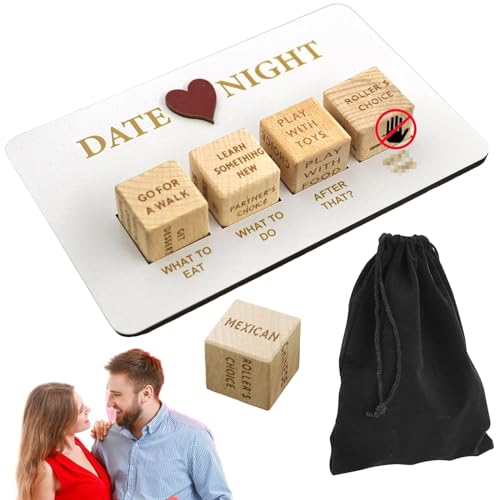 SPERMUOY Date Night Würfel,Date Night Dice Romantik Würfelspiel Romantisches Paar-Würfel-Set,Paarwürfel,Date Night Dice Kit für Jubiläen,Geburtstage,Valentinstag von SPERMUOY