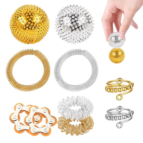 Fidget Toys akupressur Ring,10 Stück Anti Stress Ring ADHS Spielzeug Antistress für Kinder Erwachsene Fidget Toys for Stress Relief Oder Massage Fidget Toys akupressur Ring,10 Stück Anti Stress Ring ADHS Spielzeug Antistress für Kinder Erwachsene Fidget Toys for Stress Relief Oder Massage von SPERMUOY