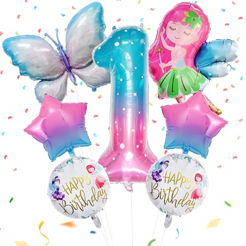 SPERMUOY Geburtstagsdeko Mädchen, Geburtstag für Mädchen,Kindergeburtstag Deko Mädchen,Geburtstags Dekoration Luftballons für Mädchen Geburtstag Deko (E) von SPERMUOY