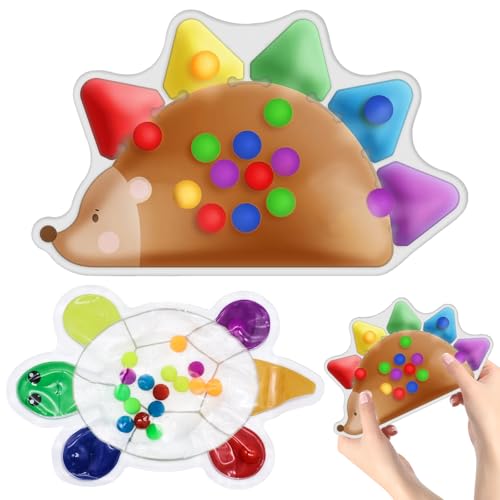 SPHERETRON 2 Stück Sensorisches Spielzeug Sensorik Spielzeug Sensory Play Farbsortierspiel Anti Stress Spielzeug Dinosaurier der Igel Motorikspielzeug für Kinder Mädchen Jungen 2+ Jahre von SPHERETRON