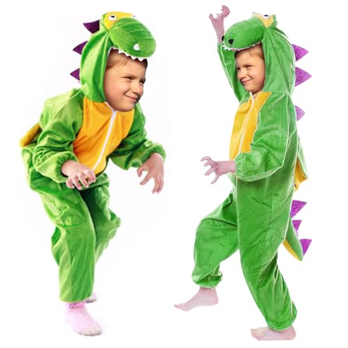 SPHERETRON Dinosaurier Kostüm Kinder, Dinosaurier Onesie Kinder,Dinosaurier Jumpsuit Kinder,Dinosaurier Kostüm Onesie Kinder für Mädchen Jungen Karneval Weihnachten Halloween Cosplay(M). von SPHERETRON