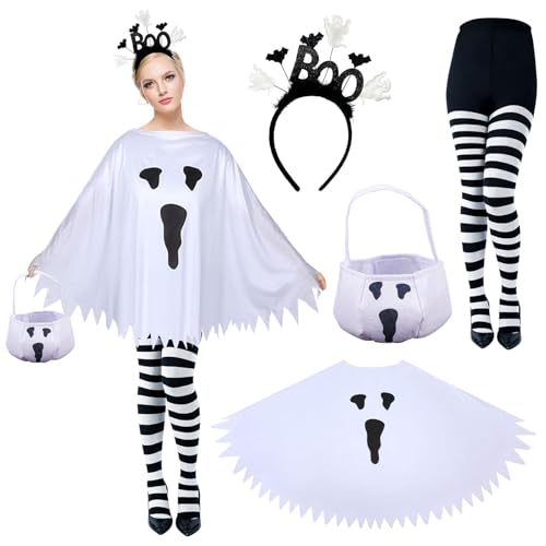 SPHERETRON Halloween Geist Kostüm Damen Geist Weiß Umhang Halloween Kostüm Gespenst Umhang Geisterumhang Erwachsene Hexenumhang Kostüm für Fasching Party Maskerade Karneval,Mottoparty SPHERETRON Halloween Geist Kostüm Damen Geist Weiß Umhang Halloween Kostüm Gespenst Umhang Geisterumhang Erwachsene Hexenumhang Kostüm für Fasching Party Maskerade Karneval,Mottoparty von SPHERETRON