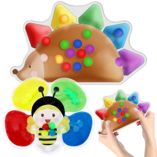 SPHERETRON Sensorik Spielzeug 2 Stück Sensorisches Spielzeug Sensory Play Farben Sortierspiel Stress Spielzeug Fidget Toys Kinde Autismus Spielzeug Motorikspielzeug Für Kinder Mädchen Jungen 2+ Jahre von SPHERETRON