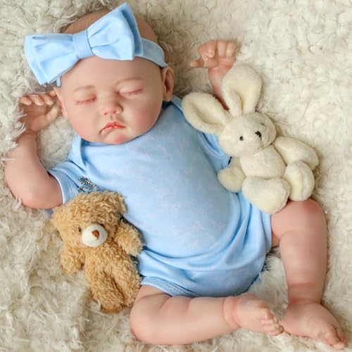 SPICIMOMO Lebensechte Reborn Babypuppen, 45,7 cm, realistische Babypuppe, schönes Geschenkset für Kinder, ältere Menschen, Sammler von SPICIMOMO