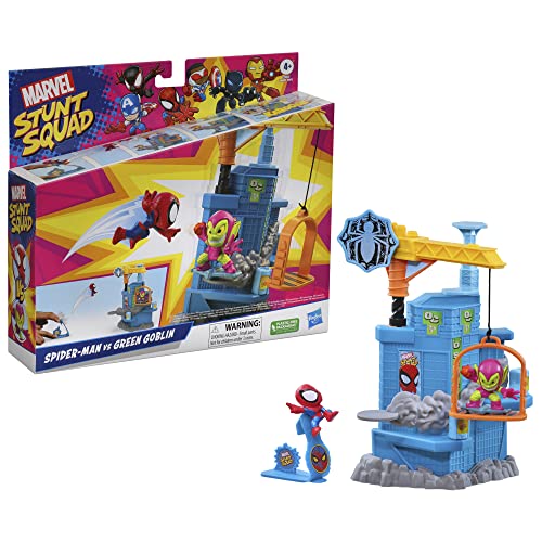 Hasbro Marvel - Crane Smash Spiel Set mit Spider-Man vs. Grüner Kobold, 3,5 cm, Superhelden-Figuren, Mehrfarbig (F70625X0) von Marvel