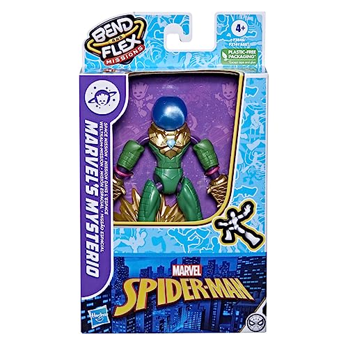 Hasbro Spiderman-Figur Bend and Flex Missions, 3 Mod. sdos, Mehrfarbig (F3846) von SPIDER-MAN