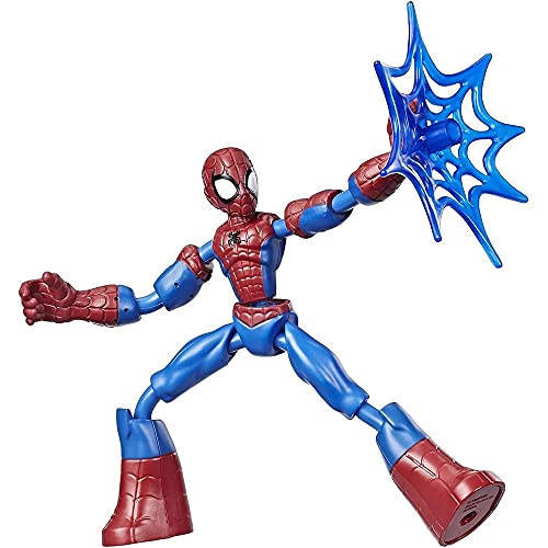 Marvel E7686 biegbare und bewegliche Spider-Man Action-Figur, 15 cm große bewegliche Figur, enthält Netz-Accessoire, für Kids ab 6 Jahren von SPIDER-MAN