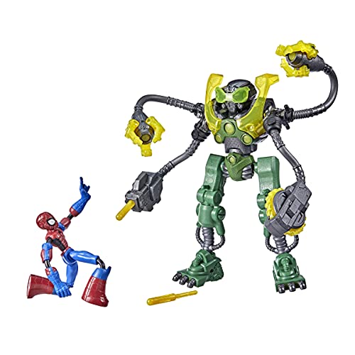 Marvel Spider-Man Bend and Flex Spider-Man vs. Ock-Bot, 15 cm großer Spider-Man und 25 cm großer Ock-Bot, ab 4 Jahren von SPIDER-MAN