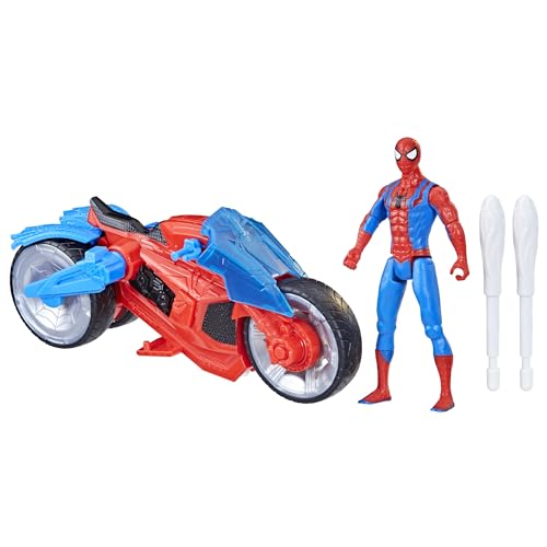 Marvel Spider-Man Epic World of Action Web-Motorrad, Figur & Spielzeug-Motorrad Spielset von SPIDER-MAN