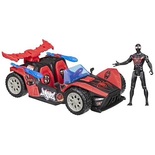 Marvel Spider-Man VenomVersus Epic World of Action Miles Morales Action Racer Figur & Spielzeugauto, Superhelden-Spielzeug, ab 4 Jahren von Marvel