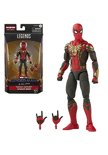 Spider-Man F3018 Spiderman Marvel Legends Series Integrierter Anzug 15,2 cm Sammelfigur Actionfigur Spielzeug, 2 Accessoires, Mehrfarbig, Standard von SPIDER-MAN