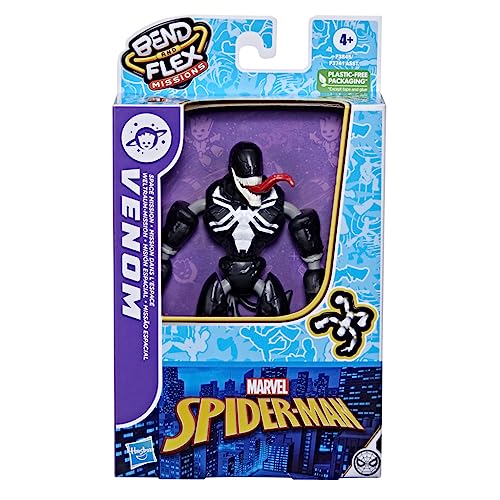 Spider-Man Hasbro Marvel Bend and Flex Missions Venom Weltraum-Mission, 15 cm große biegbare Figur, für Kinder ab 4 Jahren, F3845, Multi, One Size Spider-Man Hasbro Marvel Bend and Flex Missions Venom Weltraum-Mission, 15 cm große biegbare Figur, für Kinder ab 4 Jahren, F3845, Multi, One Size von SPIDER-MAN