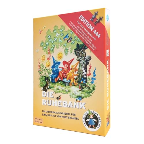 SPIKA Brettspiel Die Ruhebank, Strategiespiel für 2-4 Spieler ab 6 Jahren, Limitierte Auflage mit goldenen und silbernen Figuren von SPIKA