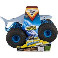 SPIN MASTER 13651 MNJ MONSTER JAM 1:15 Megalodon Storm, ferngesteuertes Amphibienfahrzeug in Hai-Optik für Land und Wasser von SPIN MASTER™